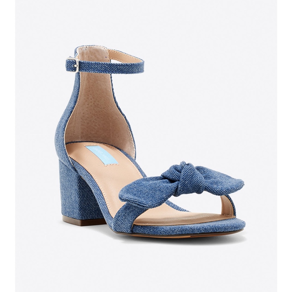 NEW Draper James Preston Sandal in Dark Wash Denim